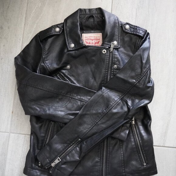 Levi’s Women’s Faux Leather Moto Jacket – Black– Size S - Picture 1 of 8